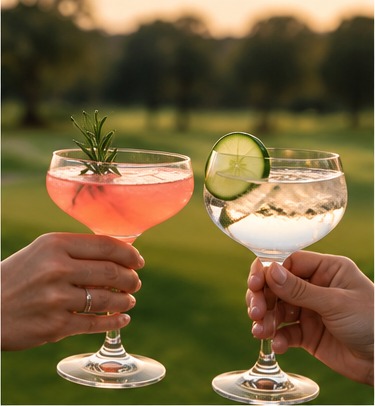 Welcome cocktails pictured in the campaign materials