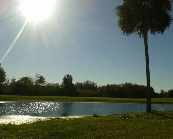 pond on golf course